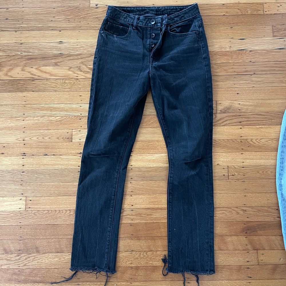 Helmut Lang high rise crop slim jeans